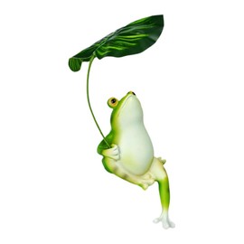 VORYRUM 1Pcs Funny Umbrella Frog Garden Statue Resin Figurines for Patio Lawn Decor Animal Crafts Ornament