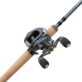 Pflueger 7' President Baitcast Low Profile Reel and Fishing Rod Combo, Medium Power, 1-Piece 24T Carbon Rod, Aluminum Spool