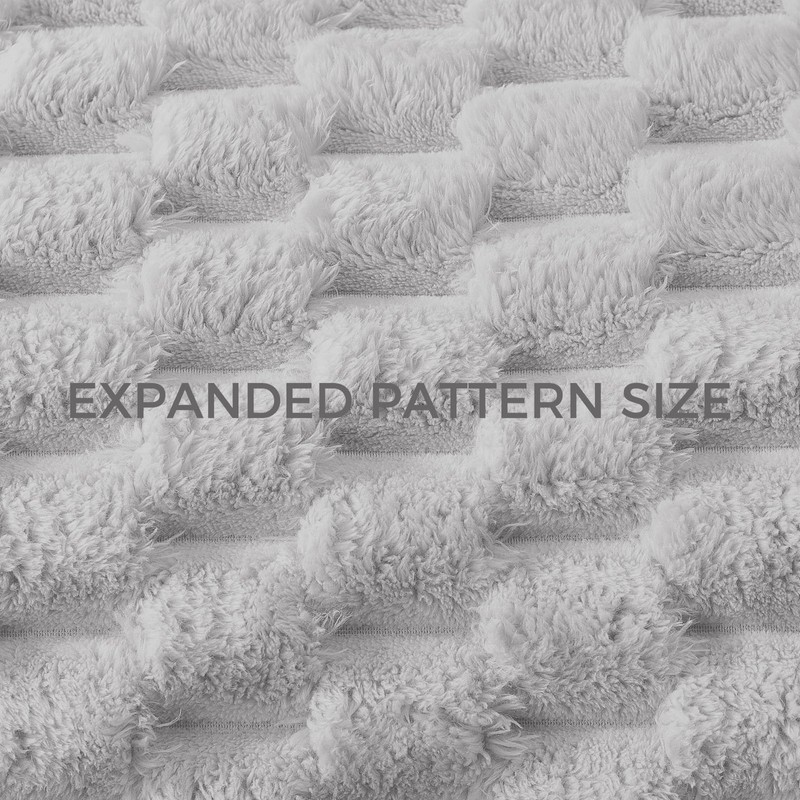 Whale Flotilla Cuddly Blanket, Fluffy Blanket with 3D Jacquard Pattern,