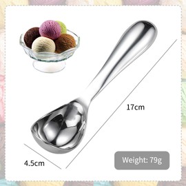 Ice Cream Scoop Stainless Steel with Comfortable Handle, Ice Cream Spoon Sturdy Icecream Scooper for Cookie Dough, Mash Potatoes, Melon Balls, Dishwasher Safe