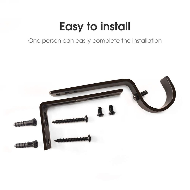 Curtain Rod Brackets Heavy Duty Drapery Hardware Adjustable Rod Holders