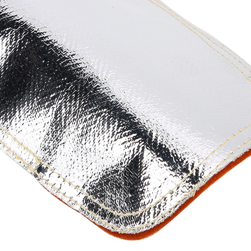 Heat Shield Split Cowhide Leather Aluminized Back Welding Hand Pad