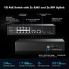 YuLinca 12 Port Gigabit PoE Switch, 8 Ggiabit PoE+, 2