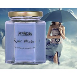 Rain Water Scented Blended Soy Candle | Clean Fresh Fragrance | Hand Poured in The USA by Just Makes Scents Candles & Gifts