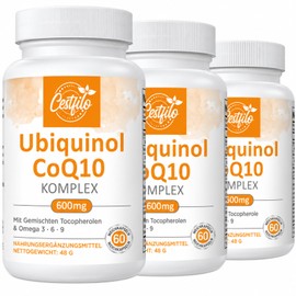 Ubiquinol CoQ10 600 mg Softgel Capsules - Active Form of CoQ10 Plus Vitamin E & Omega 3 6 9 - Advanced Coenzyme Q10 (Pack of 60)