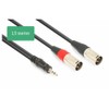 Vonyx Signal Cable 3.5 mm Stereo Jack - 2x XLR