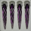 Lauschaer Glas Christmas Tree Decorations Icicle Thin Purple Matt with