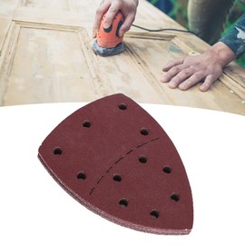 60PCs Sanding Sheets Sandpaper 11 Holes Sandpaper Palm Abrasive Paper Aluminium Oxide Sanding Pads Sandpaper 140x140x100mm(80 Grit)