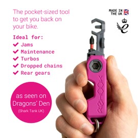 Rehook MINI - Get Your Chain Back On Your Bike - Perfect Stocking Filler for Cyclists - Pink / Grey / PH1