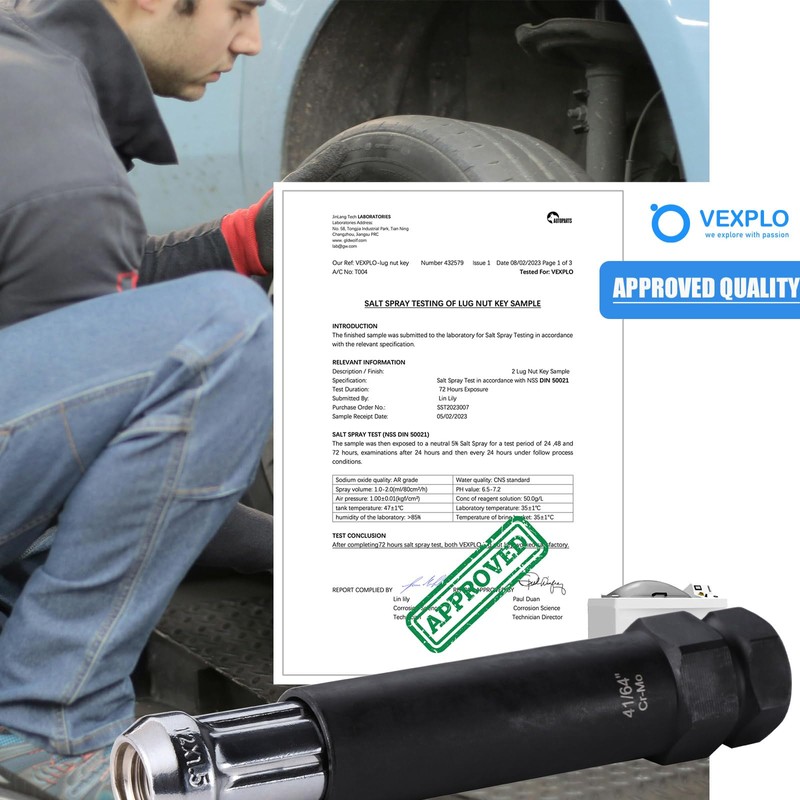 Vexplo 2 Pieces 6 Spline Lug Nut Socket Set, Locking