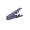 Multi-functional tool with round cable stripper, cable cutter, flat cable