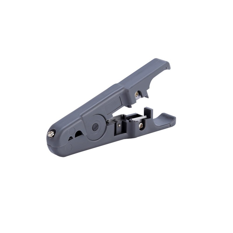 Multi-functional tool with round cable stripper, cable cutter, flat cable