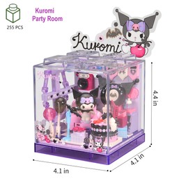 ROLOSO Cute Building Bricks Blocks Toys Miniature Sets with Transparent Display Fun Toy Collectible Gift for Fans Girls Birthday Party Supply Decorations Room Décor Plush Stickers Stuff Age 3 4 5 6