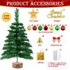 SeasonBliss 24 Inch Table Top Mini Christmas Tree Set, Christmas