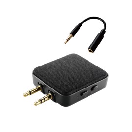 ELECOM Bluetooth Transmitter & Receiver (Receiver + Transmitter) 24-Hour Continuous Playback Bluetooth ver 5.3 [Wireless for TV, Airplane, and Car Music] 3.5mm Plug Rechargeable While in Use 2 Devices
