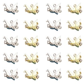 Yukfhgt 20 Pieces Charming Alloy Thousand Paper Crane Pendant Homemade DIY Necklace Earrings Bracelet Keychain Crafts