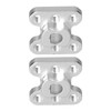 2Pcs Flange Shaft Coupling Aluminium Alloy 6mm D Hole Light