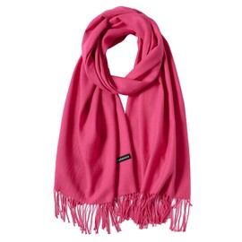 MaaMgic Women's Large Soft Cashmere Feel Pashmina Shawls Wraps Light Winter Scarf,Rose