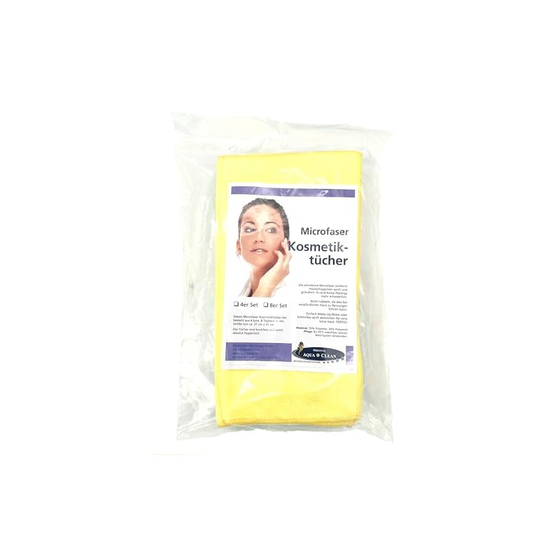 Aqua Clean Microfibre Cosmetic Tissues Set of 4