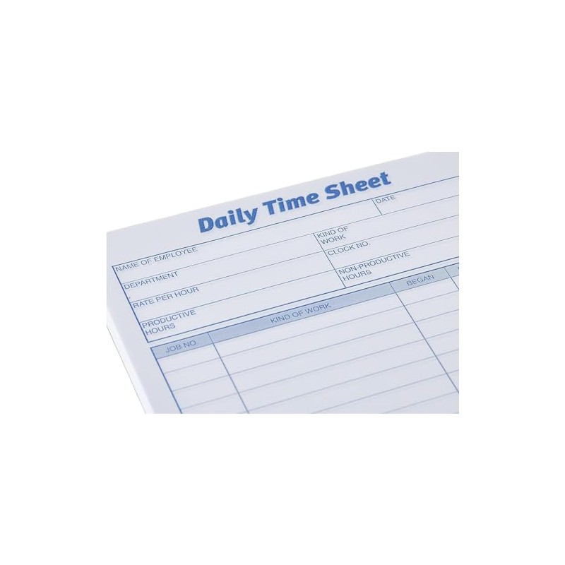 TOPS Daily Employee Time And Job Sheet, 6 x 9.5