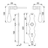 HOPPE Weimar M112SLN/2007 MS F73 OB Long Plate Fitting 72