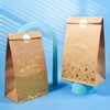 JOLLYFUN 24PCS Gold Foil Party Favor Bags with Stickers, Small