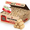 300 pcs Large Fire Starters for Fireplace, Natural Fire Starter