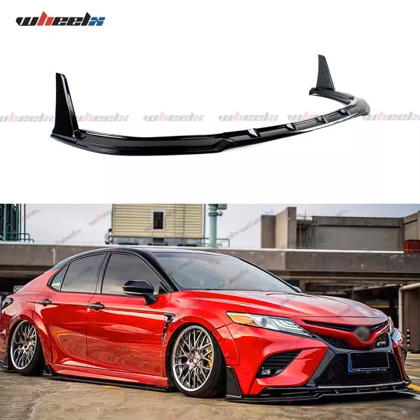 WheelX YOFER V2 WINGLET GLOSS BLACK FRONT BUMPER LIP SPLITTER