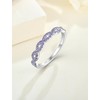 JIWOY Twisted Stackable Ring 925 Sterling Silver Infinity Ring Round