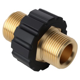Quick Connector M22 x 1.5 Brass Adapter Pressure Washer with 14 mm Inner Diameter, Compatible with K, HD, HDs Series, Connection Adapter, Robust M22 Coupling for Cleaning Devices