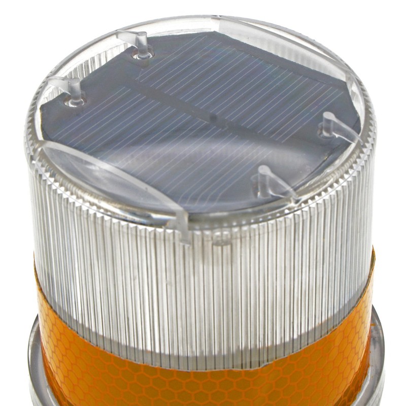 PENCK Solar LED Warning Light Waterproof Driveway Lights Flashing Barricade