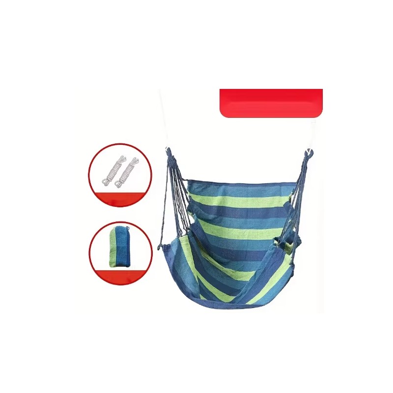 Canvas Hammock Chair for Outdoor Relaxation – Thickened Hanging Swing