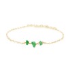Aventurine Beaded Chain Anklet in 14k Gold Fill