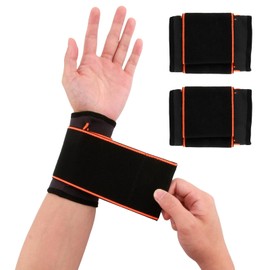 2 Wrist Braces Sports with Velcro Fastening, Wrist Protector Bracelet, Adjustable Compression Strap, Adjustable & Elastic Wrist Support, Hand Bandage for Sports, Fitness, Everyday Use