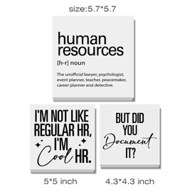 3 Pieces Human Resources Wooden Box Signs HR Office Decor Funny Human Resources Definition But Did You Document It Wood Signs Table Desk Shelf Wall Decoration