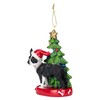 Kurt Adler Boston Terrier With Christmas Tree Ornament