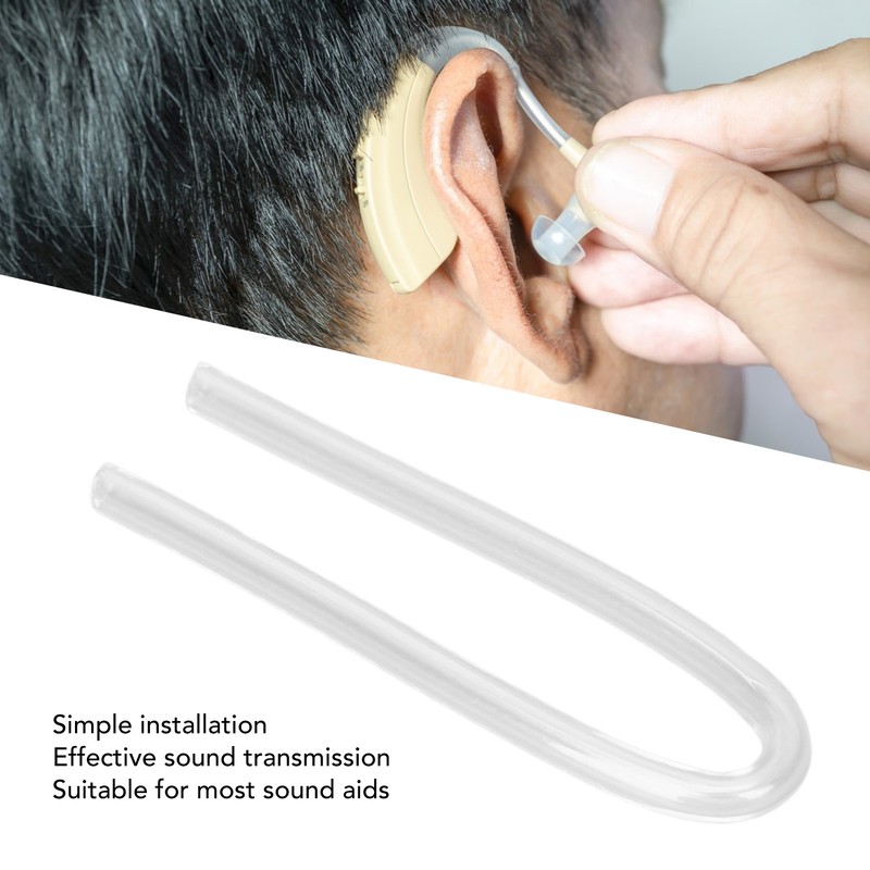 10PCS BTE Preformed Sound Tube Silicone Replacement Accessory Sound Aid