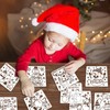 24pcs Christmas Stencils, 5.12x5.12in Reusable Christmas Template for Painting Santa