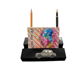 Hill Super Imp ref91 car on a BLACK desk office tidy stores business cards pens pencil holder paper weight