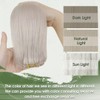 Hetto Blonde Clip-In Real Hair Extensions, Remy Hair Extensions, Platinum