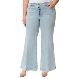 Jessica Simpson Women's Size True Love Trouser Wide Leg Jean, Carry ON, 22 Plus