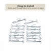 Fantasia Slip-in Drapery Hooks, 14 Pack - 3" Long, 1"