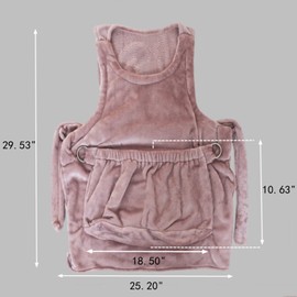 apott Cat Carrier Apron Pet Sling Accompany Carrier Bag with Pocket Plush Travel Front Backpack for Small Dogs Kittens Puppy Rabbit Pink