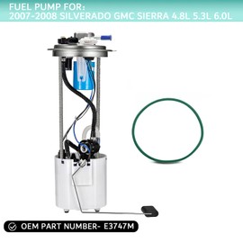 ABAPIC Electric Fuel Pump Module with Pressure Sensor E3747M for 2007-2008 Chevy Silverado & GMC Sierra V8 4.8L 5.3L 6.0L