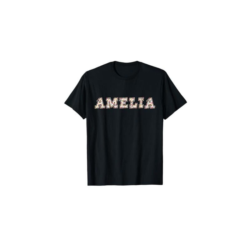 Amelia Floral Feminine Seamless Name T-Shirt