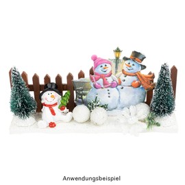 Set of 4 Snowmen Figurines 3-4.5cm Tall