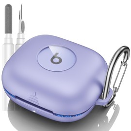 LDSXAY for Beats Powerbeats Pro 2 Case Cover, Shockproof Magnetic Case for Powerbeats Pro 2 2025 Wireless Earbuds, Magnetic Lock Lid Protective Cover with Cleaner Kit & Carabiner (Purple)