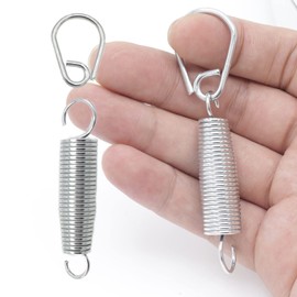 Joyangy 2pcs Metal Bass Drum Pedal Spring, Standard Replacement Kick Pedal Springs, Bass Drum Beater Spring, Galvanized Finish Kick Drum Pedal Spring, Percussion Instrument Hardware Parts