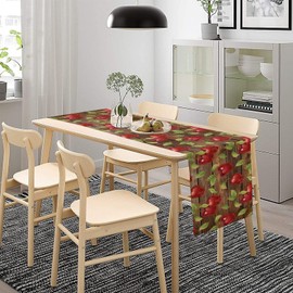 Camino de mesa de manzanas dulces, manzanas frescas, fruta, fondo rústico de madera para cocina, comedor, fiesta, pícnic al aire última intervensión, 13 x 60 pulgadas
