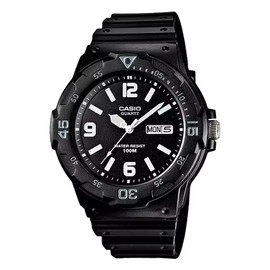 Casio MRW-200 Men's Standard Quartz Watch, Black MRW-200H-1B2V, sports